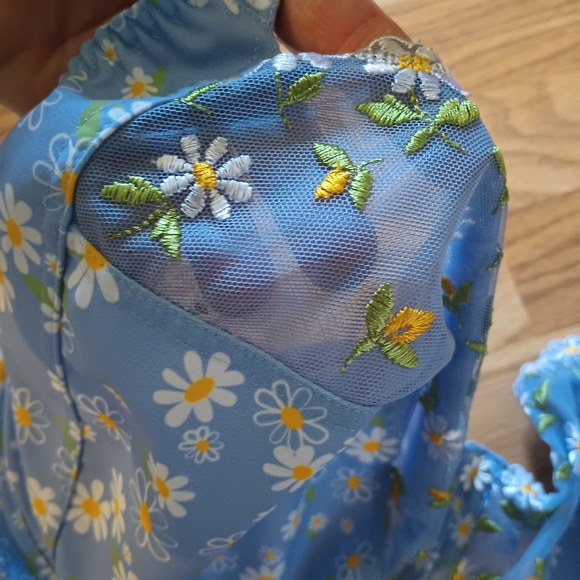 Floral Blue Bra - Picture 3 of 9